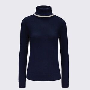 Perfect Moment merino wool sweater sz L in navy excelent condition
